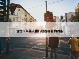 包含下海新人排行榜在哪看的词条