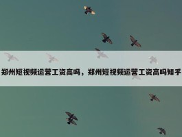 郑州短视频运营工资高吗，郑州短视频运营工资高吗知乎