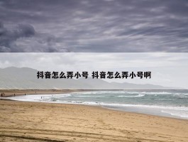 抖音怎么弄小号 抖音怎么弄小号啊