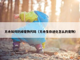 方舟如何扔掉宠物代码（方舟生存进化怎么扔宠物）