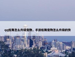 qq炫舞怎么升级宠物，手游炫舞宠物怎么升级的快