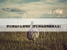 梦幻诛仙什么宠物好（梦幻诛仙宠物图鉴大全）