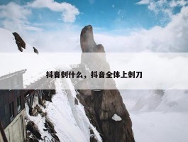 抖音刺什么，抖音全体上刺刀