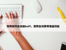 宠物如何自动加buff，宠物自动使用增益技能