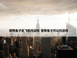 宠物兔子坐飞机托运吗 宠物兔子可以托运吗