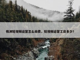 株洲短视频运营怎么收费，短视频运营工资多少?