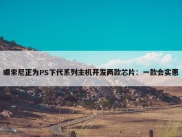 曝索尼正为PS下代系列主机开发两款芯片：一款会实惠