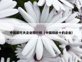 中国前几大企业排行榜（中国排前十的企业）