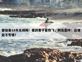 雷佳音18年无绯闻！看到妻子翟煦飞，网友直呼：这谁能不专情？