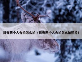 抖音两个人合拍怎么拍（抖音两个人合拍怎么拍照片）