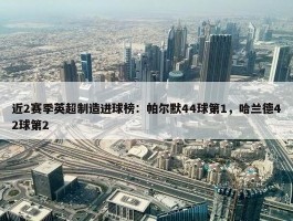 近2赛季英超制造进球榜：帕尔默44球第1，哈兰德42球第2