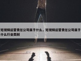 短视频运营责任公司属于什么，短视频运营责任公司属于什么行业类别