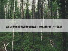 o1研发团队首次集体访谈：教AI数r用了一年半