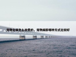 宠物全麻怎么收费的，宠物麻醉哪种方式比较好