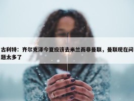 古利特：齐尔克泽今夏应该去米兰而非曼联，曼联现在问题太多了