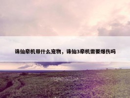 诛仙牵机带什么宠物，诛仙3牵机需要爆伤吗