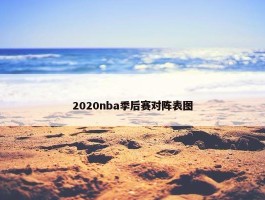 2020nba季后赛对阵表图