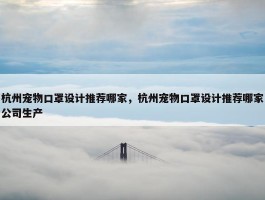 杭州宠物口罩设计推荐哪家，杭州宠物口罩设计推荐哪家公司生产