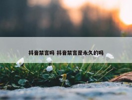 抖音禁言吗 抖音禁言是永久的吗