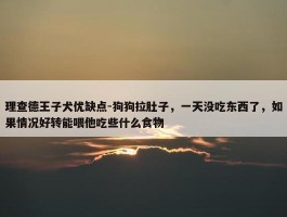 理查德王子犬优缺点-狗狗拉肚子，一天没吃东西了，如果情况好转能喂他吃些什么食物