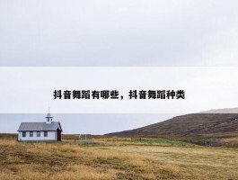 抖音舞蹈有哪些，抖音舞蹈种类