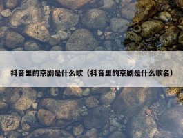 抖音里的京剧是什么歌（抖音里的京剧是什么歌名）