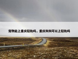 宠物能上重庆轻轨吗，重庆狗狗可以上轻轨吗