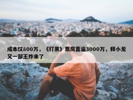 成本仅800万，《打黑》票房直逼3000万，释小龙又一部王炸来了