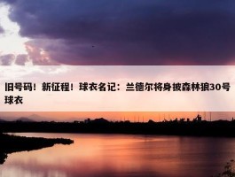 旧号码！新征程！球衣名记：兰德尔将身披森林狼30号球衣