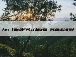 吉鲁：上届欧洲杯我缺乏出场时间，没取得进球很遗憾