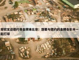 郑钦文谈德约带金牌来北京：想要与德约的金牌合影并一起打球