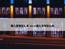 猎人宠物怎么拿 wow猎人宠物怎么抓