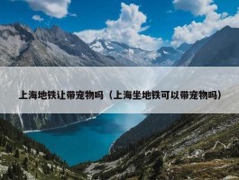 上海地铁让带宠物吗（上海坐地铁可以带宠物吗）