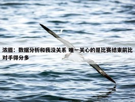 浓眉：数据分析和我没关系 唯一关心的是比赛结束前比对手得分多