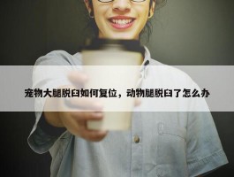 宠物大腿脱臼如何复位，动物腿脱臼了怎么办