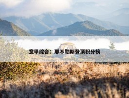 意甲综合：那不勒斯登顶积分榜