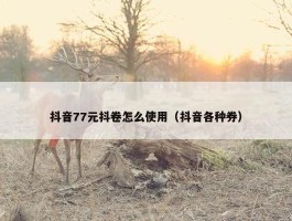 抖音77元抖卷怎么使用（抖音各种券）