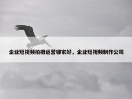 企业短视频拍摄运营哪家好，企业短视频制作公司