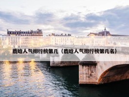 鹿晗人气排行榜第几（鹿晗人气排行榜第几名）