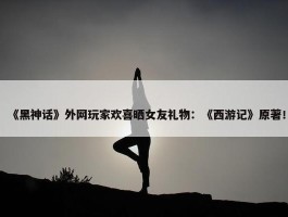 《黑神话》外网玩家欢喜晒女友礼物：《西游记》原著！