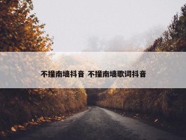 不撞南墙抖音 不撞南墙歌词抖音