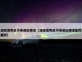 湖南宠物关节疾病选哪家（湖南宠物关节疾病选哪家医院最好）