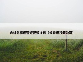 吉林怎样运营短视频挣钱（长春短视频公司）