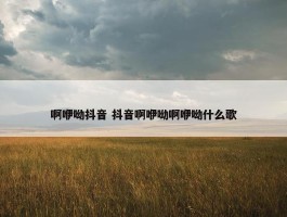 啊咿呦抖音 抖音啊咿呦啊咿呦什么歌