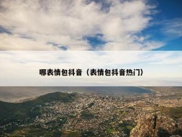 哪表情包抖音（表情包抖音热门）