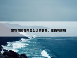 宠物氛围音箱怎么调整音量，宠物隔音箱