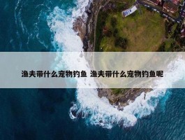 渔夫带什么宠物钓鱼 渔夫带什么宠物钓鱼呢