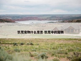 饥荒宠物什么意思 饥荒中的宠物