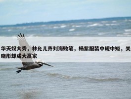 华天奴大秀，林允儿齐刘海败笔，杨紫服装中规中矩，关晓彤却成大赢家