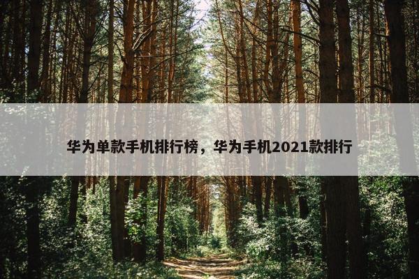 华为单款手机排行榜，华为手机2021款排行